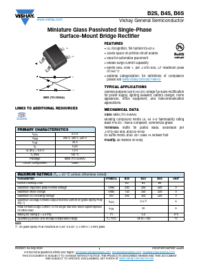 B4S Datasheet PDF Vishay Semiconductors