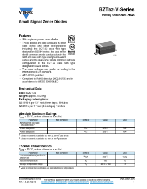 BZT52B2V4-V Datasheet PDF Vishay Semiconductors