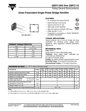 GBPC110-E4 Datasheet PDF Vishay Semiconductors