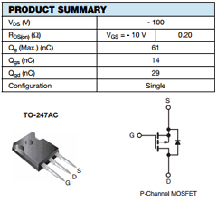 IRFP9140PBF Datasheet PDF Vishay Semiconductors
