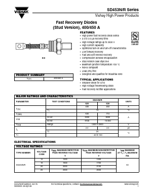 SD453N12S20PSC Datasheet PDF Vishay Semiconductors