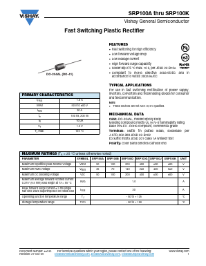 SRP100A-E3/73 Datasheet PDF Vishay Semiconductors