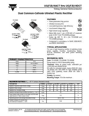 UGB18DCTHE3/81 Datasheet PDF Vishay Semiconductors