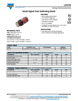 LS4150 Datasheet PDF Vishay Semiconductors