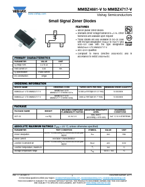 MMBZ4698-V-GS18 Datasheet PDF Vishay Semiconductors