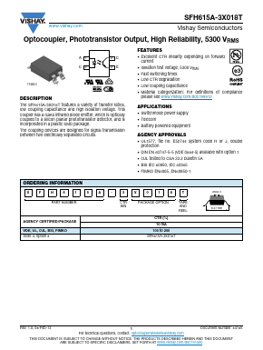 SFH615A-3X018T Datasheet PDF Vishay Semiconductors