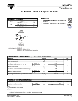 SI2305DS-T1-GE3 Datasheet PDF Vishay Semiconductors