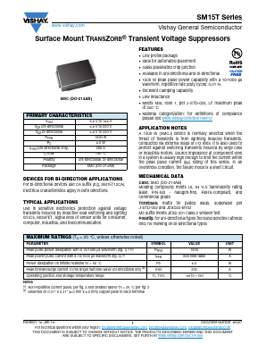 SM15T7V5A Datasheet PDF Vishay Semiconductors
