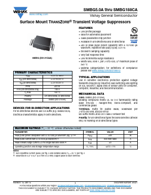 SMBG12A Datasheet PDF Vishay Semiconductors