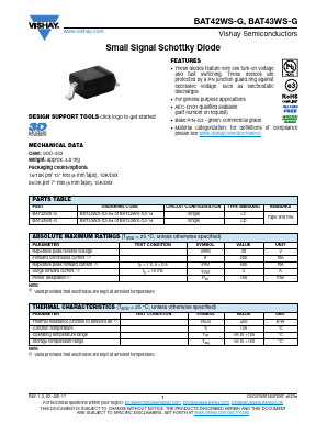BAT43WS-G Datasheet PDF Vishay Semiconductors