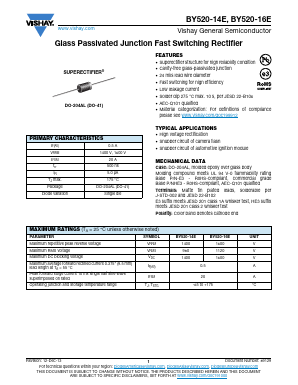 BY520-16E Datasheet PDF Vishay Semiconductors