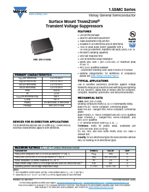 1.5SMC82CA-M3/9AT Datasheet PDF Vishay Semiconductors