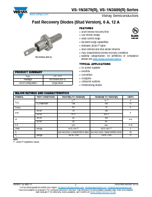 1N3881 Datasheet PDF Vishay Semiconductors