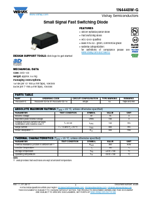 1N4448W-G Datasheet PDF Vishay Semiconductors