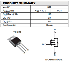 IRFB20N50K Datasheet PDF Vishay Semiconductors