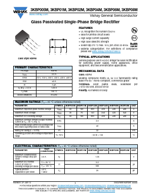 3KBP02M-E4/51 Datasheet PDF Vishay Semiconductors