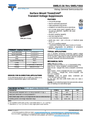 SMBJ64CAHM3 Datasheet PDF Vishay Semiconductors