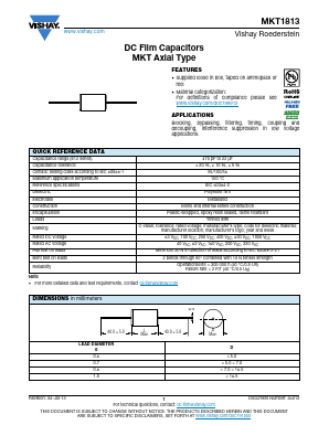 MKT1813510015 Datasheet PDF Vishay Semiconductors