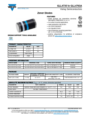 GLL4760A Datasheet PDF Vishay Semiconductors