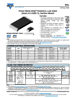 WSL12064L000DEA Datasheet PDF Vishay Semiconductors