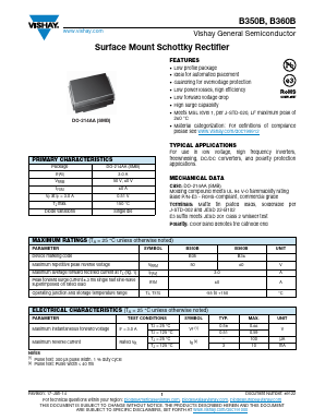 B360B Datasheet PDF Vishay Semiconductors