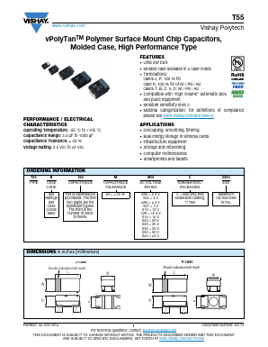 T55T686M004C0070 Datasheet PDF Vishay Semiconductors