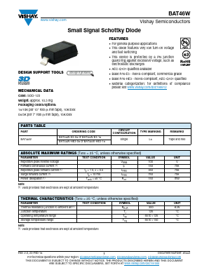 BAT46W-E3-08 Datasheet PDF Vishay Semiconductors
