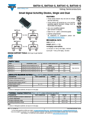 BAT54S-G3-08 Datasheet PDF Vishay Semiconductors