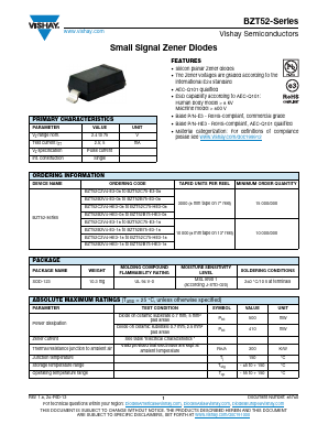 BZT52C8V2 Datasheet PDF Vishay Semiconductors