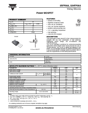 IRFP064 Datasheet PDF Vishay Semiconductors