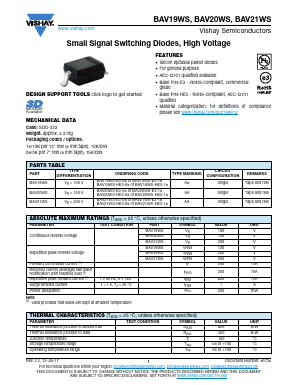 BAV19WS-HE3-18 Datasheet PDF Vishay Semiconductors