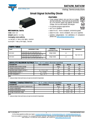 BAT42W-HE3-08 Datasheet PDF Vishay Semiconductors