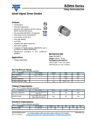 BZM55B30-TR Datasheet PDF Vishay Semiconductors