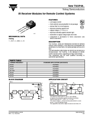 TSOP4830 Datasheet PDF Vishay Semiconductors