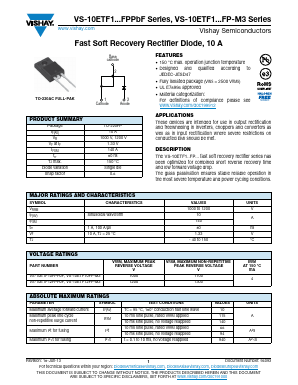 10ETF10FPPBF Datasheet PDF Vishay Semiconductors