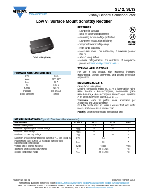 SL12 Datasheet PDF Vishay Semiconductors