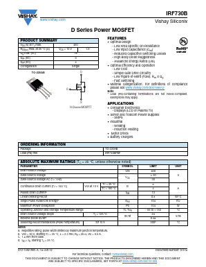 IRF730BPBF Datasheet PDF Vishay Semiconductors