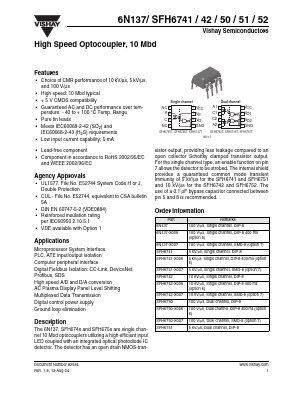 6N137-X006_04 Datasheet PDF Vishay Semiconductors