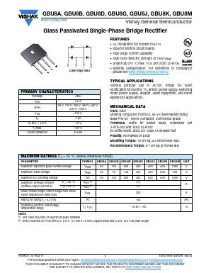 GBU8D Datasheet PDF Vishay Semiconductors