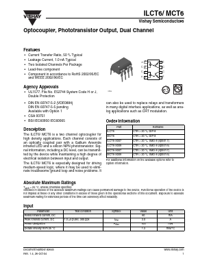 ILCT6 Datasheet PDF Vishay Semiconductors