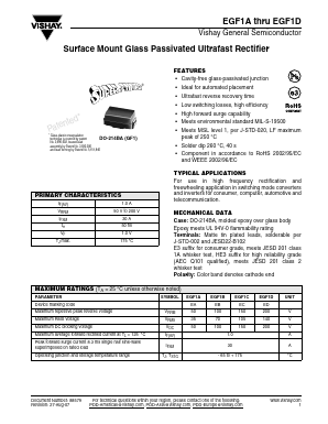 EGF1A-E3/5CA Datasheet PDF Vishay Semiconductors