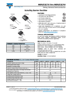 MBRB760HE3/81 Datasheet PDF Vishay Semiconductors