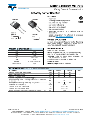 MBRF745-E3/45 Datasheet PDF Vishay Semiconductors
