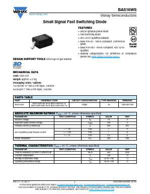 BAS16WS-HE3-18 Datasheet PDF Vishay Semiconductors