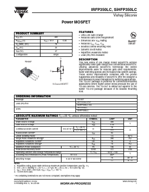 SIHFP350LC-E3 Datasheet PDF Vishay Semiconductors