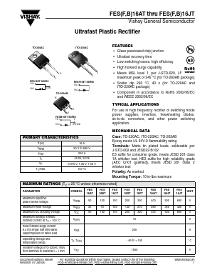 FES16HTHE3/45 Datasheet PDF Vishay Semiconductors