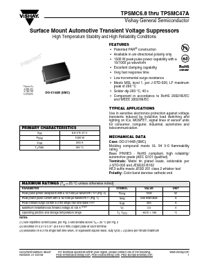 TPSMC8.2A Datasheet PDF Vishay Semiconductors