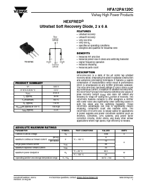 HFB12PA120C Datasheet PDF Vishay Semiconductors
