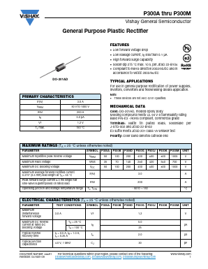 P300A-E3 Datasheet PDF Vishay Semiconductors