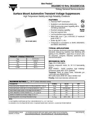 3KASMC33 Datasheet PDF Vishay Semiconductors